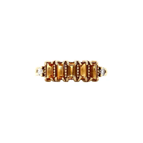 Vintage Jackie 14K Gold Ring, Madeira