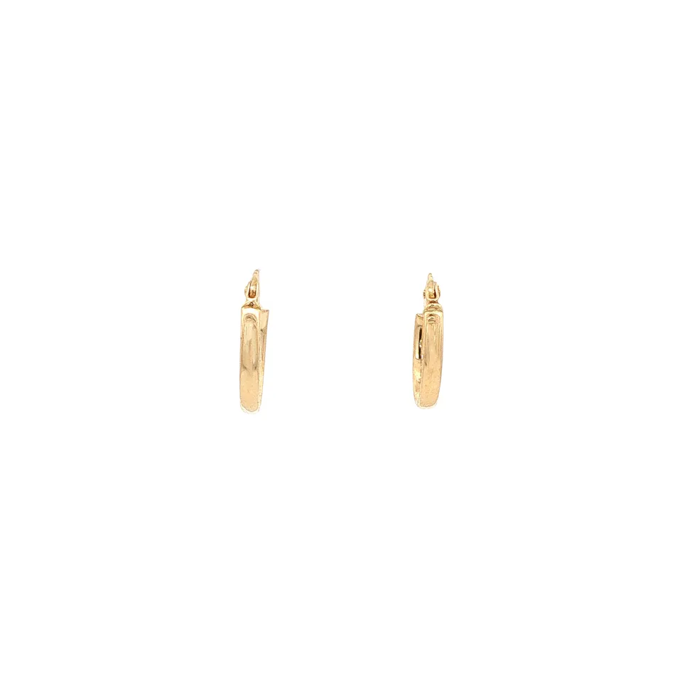 Vintage 14K Gold Smooth Hoop Earrings