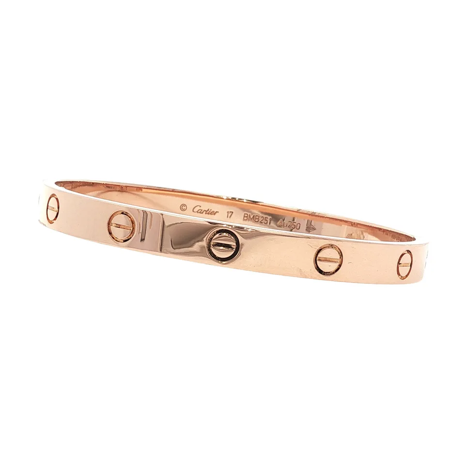 Vintage Cartier LOVE 18K Rose Gold Bracelet