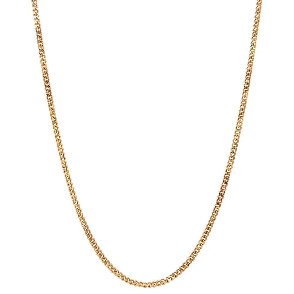Vintage 14K Gold Long Necklace Curb 47.5 cm