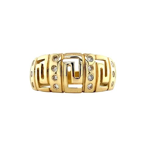 Vintage 12K Gold Ring with Cubic Zirconia
