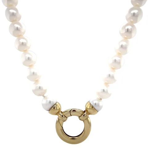 Vintage Pearl Necklace with 14K Gold Clasp