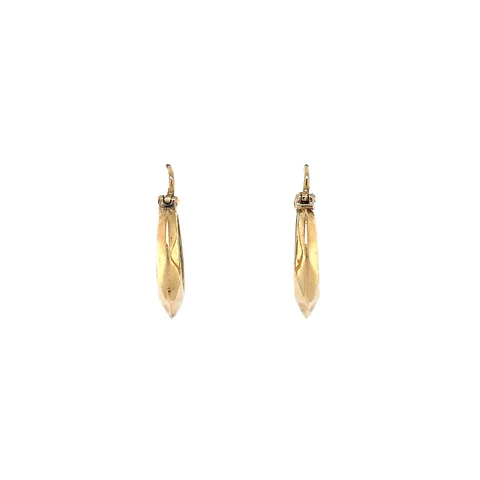 Vintage 18K Gold Fisherman's Hoop Earrings