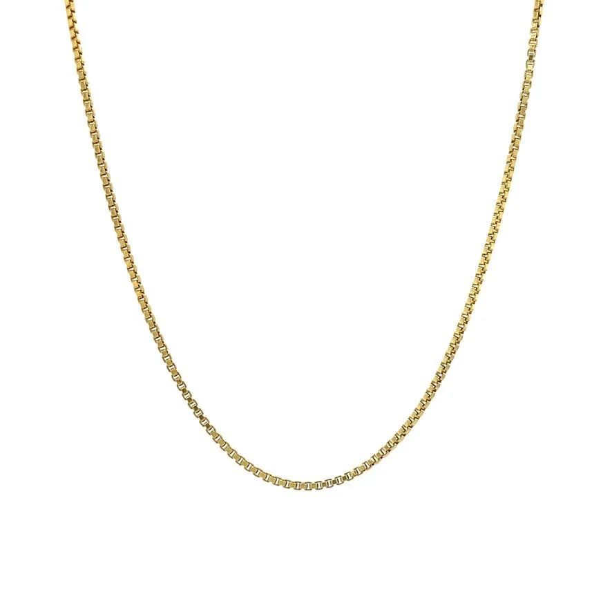 Vintage 14K Gold Long Necklace Venetian 44 cm