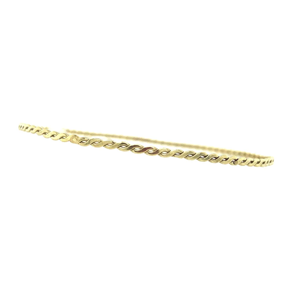 Vintage 14K Gold Braided Rinkelarmband Bracelet