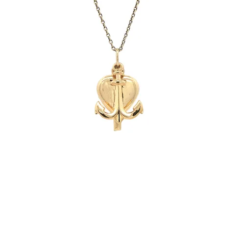 Vintage 18K Gold Faith, Hope and Love Pendant