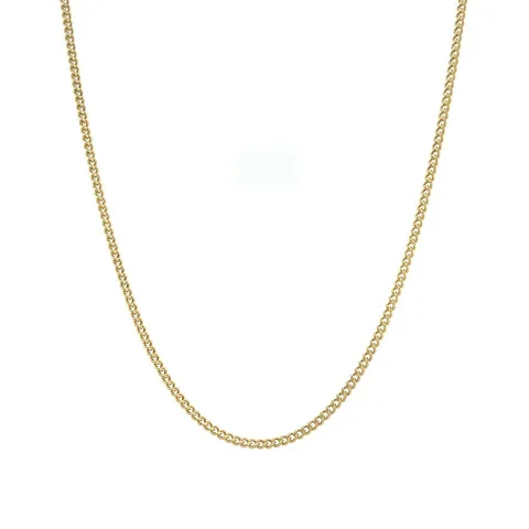 Vintage 14K Gold Long Necklace Curb 62 cm
