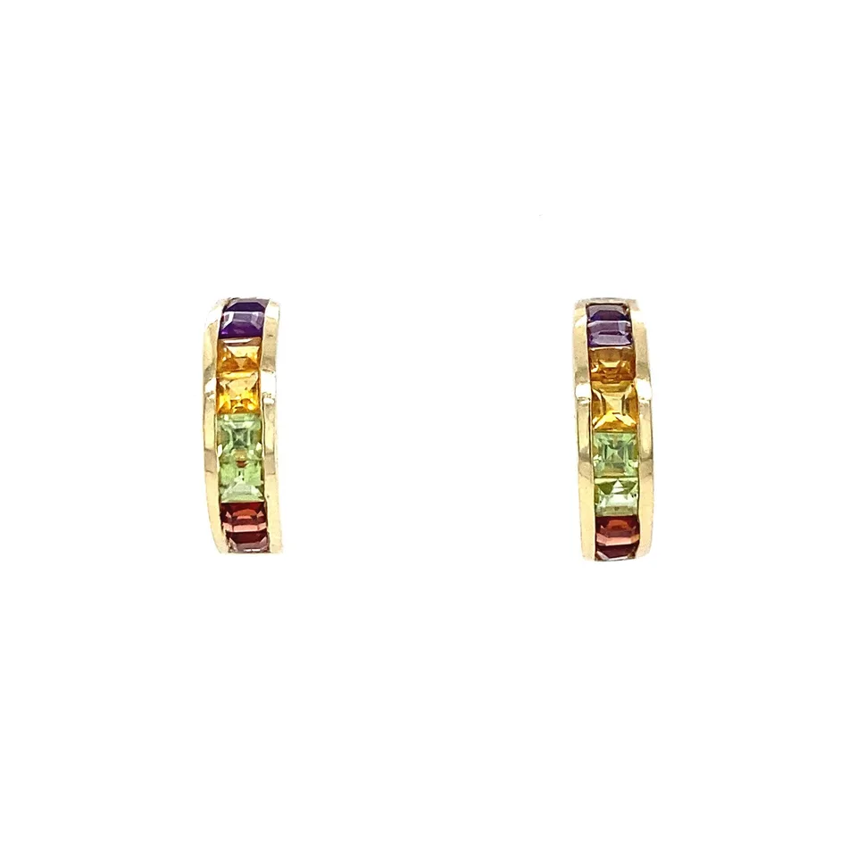 Vintage 14K Gold Cocktail Stud Earrings
