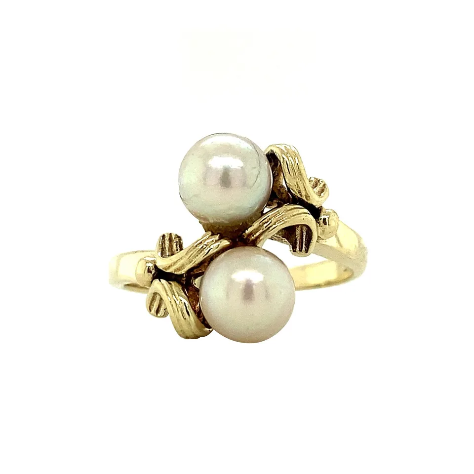 Vintage 14K Gold Ring with Pearls