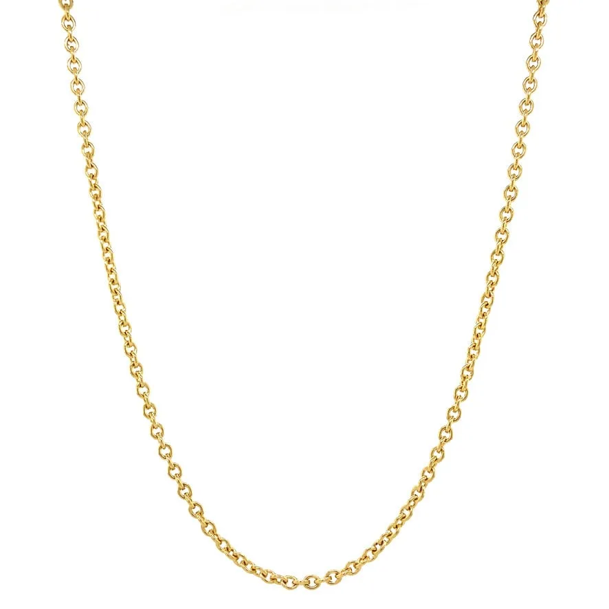 Vintage 14K Gold Long Necklace Anchor 61 cm