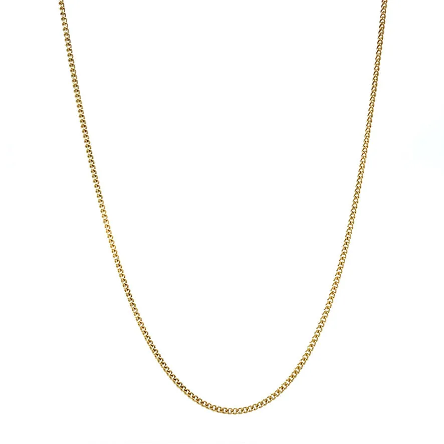 Vintage 14K Gold Curb Necklace