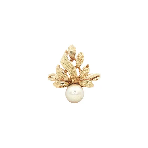 Vintage 14K Gold Ring with Pearl