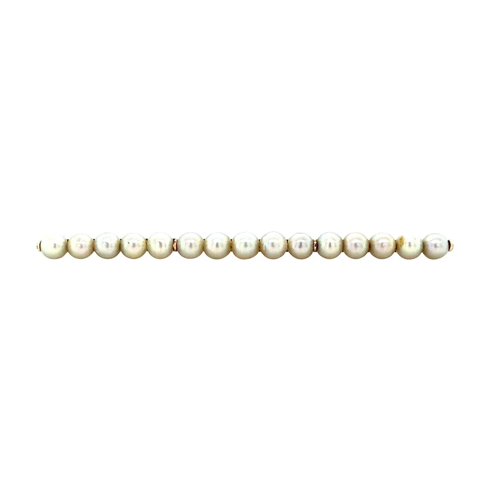 Vintage 12K Gold Brooch with Pearl