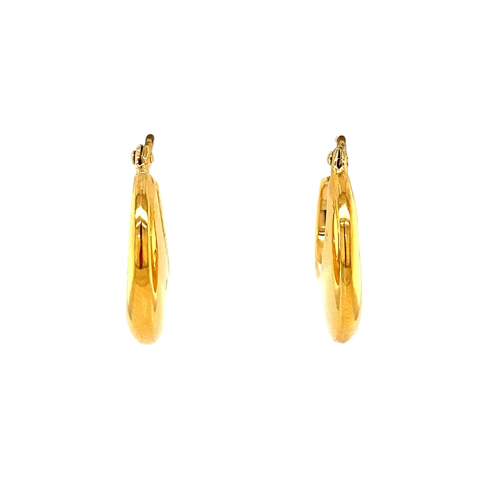 Vintage 14K Gold Fancy Hoop Earrings