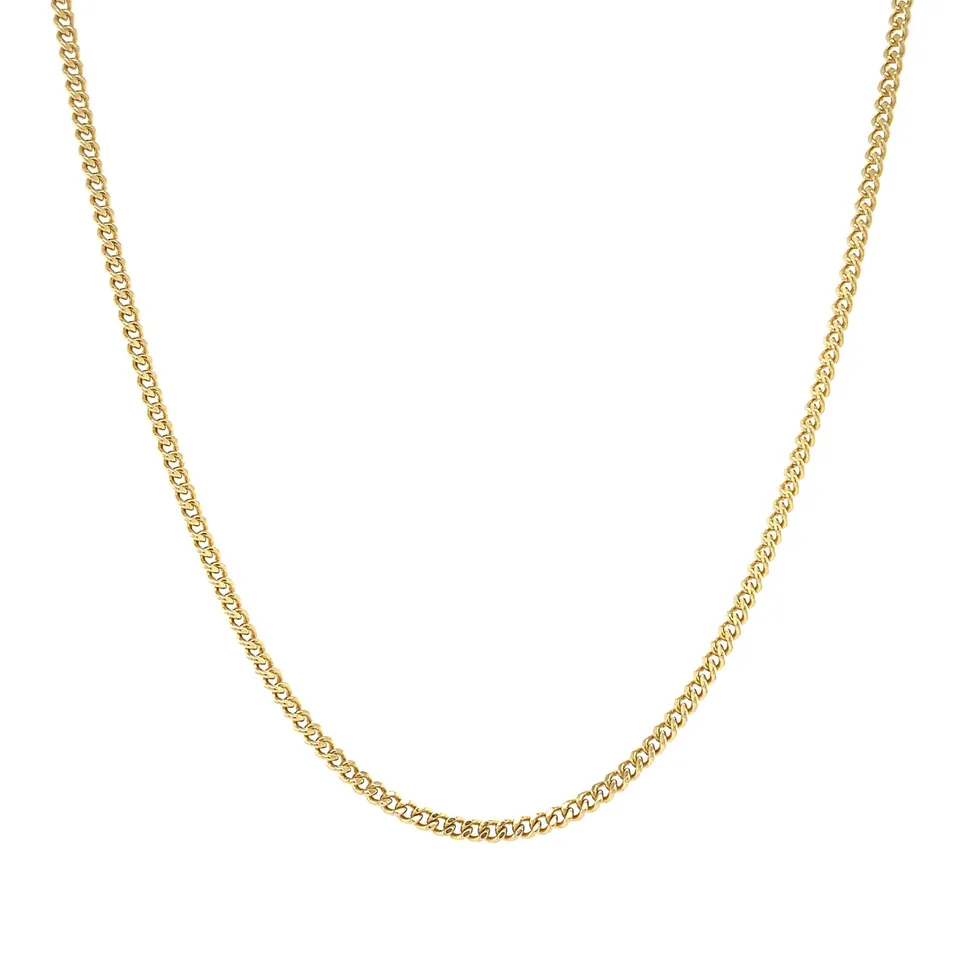 Vintage 14K Gold Long Necklace Curb 53 cm