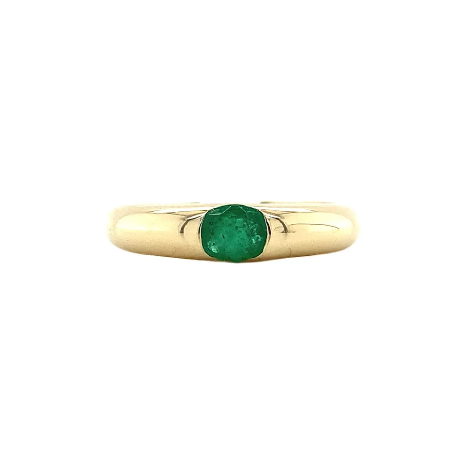 Vintage 14K Gold Ring with Emerald