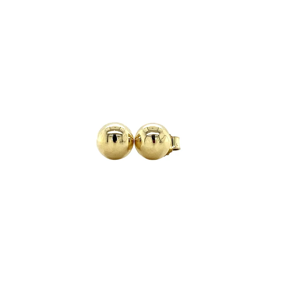 Vintage 14K Gold Smooth Stud Earrings
