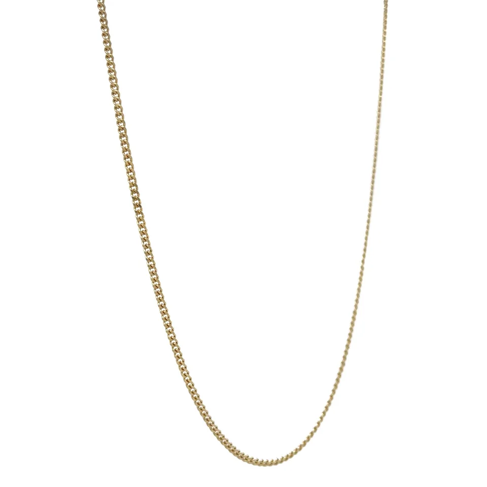 Vintage 14K Gold Curb Long Necklace