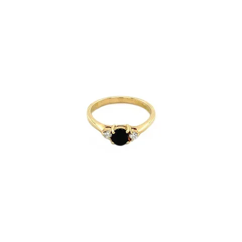 Vintage 14K Gold Ring with Sapphire and Diamond
