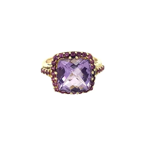 Vintage 9K Gold Ring with Amethyst