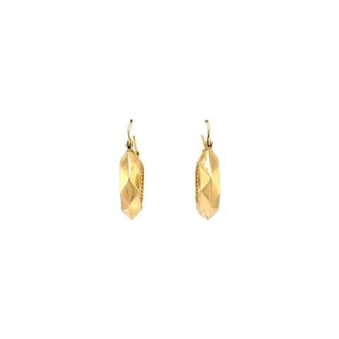 Vintage 18K Gold Fisherman's Hoop Earrings
