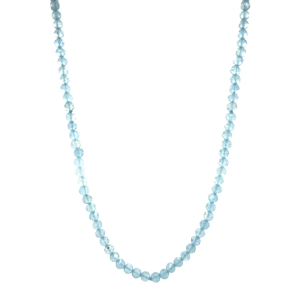 Vintage Aquamarine Necklace with 14K Gold Clasp