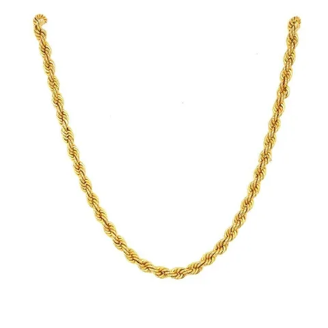 Vintage 18K Gold Rope Necklace 53 cm