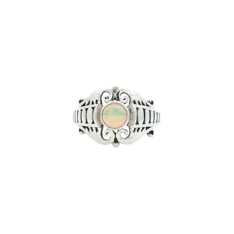 Vintage Sterling Silver Ring with Opal