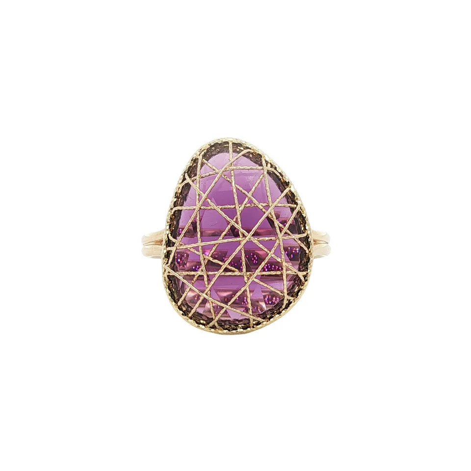 Vintage 14K Gold Ring with Amethyst