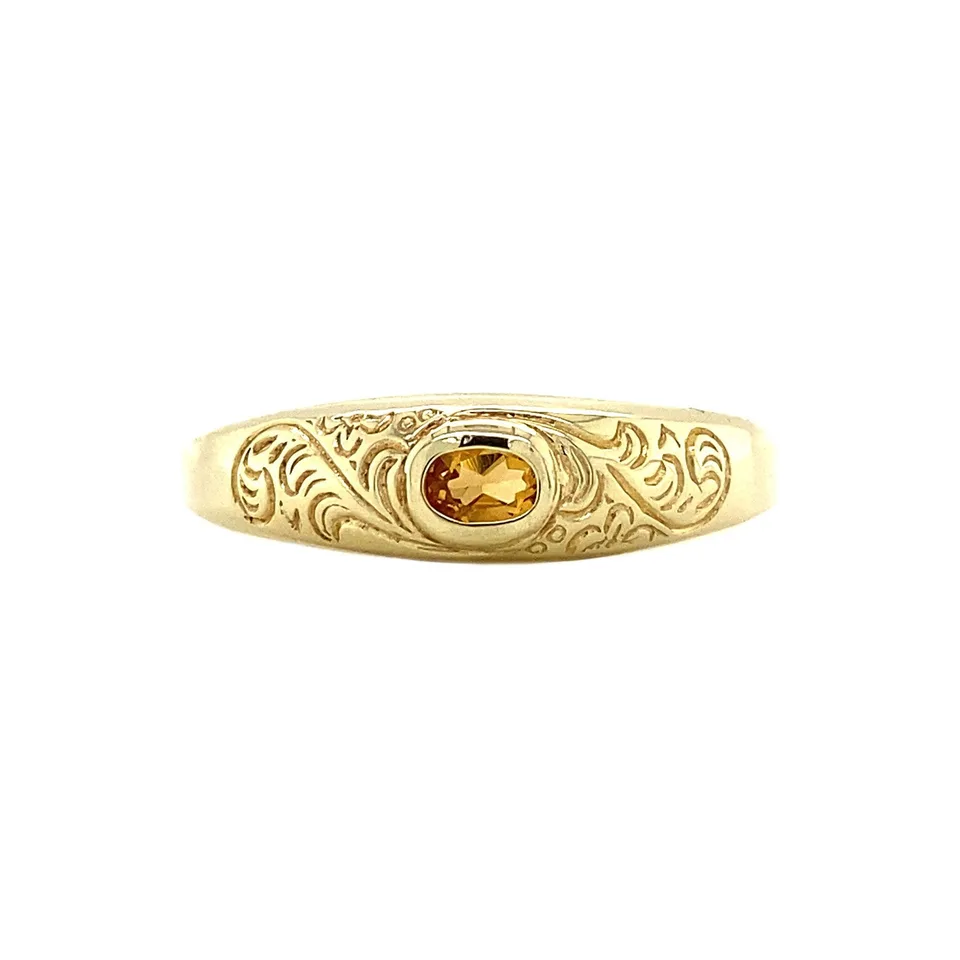 Vintage 8K Gold Ring with Topaz