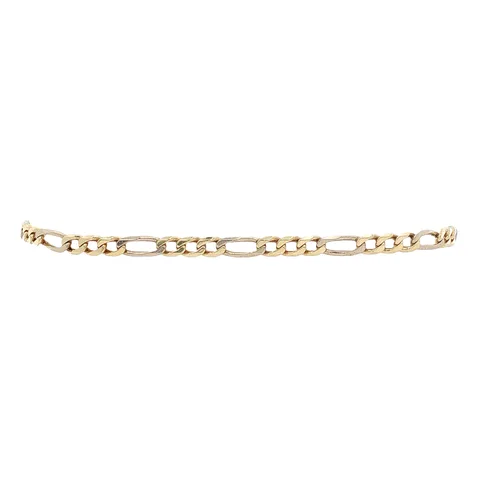 Vintage 14K Gold Figaro Bracelet