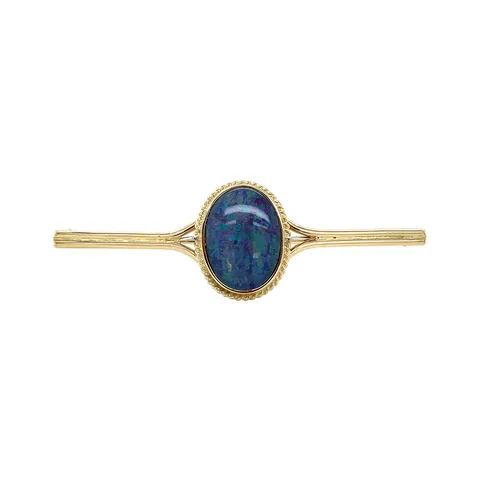 Vintage 14K Gold Brooch with Opal Triplet