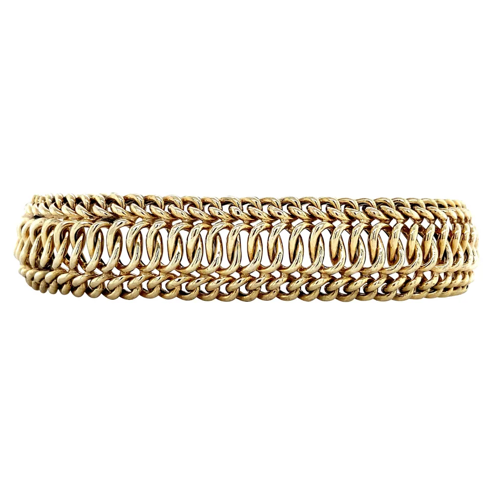 Vintage 14K Gold Bracelet Fancy 19.5 cm