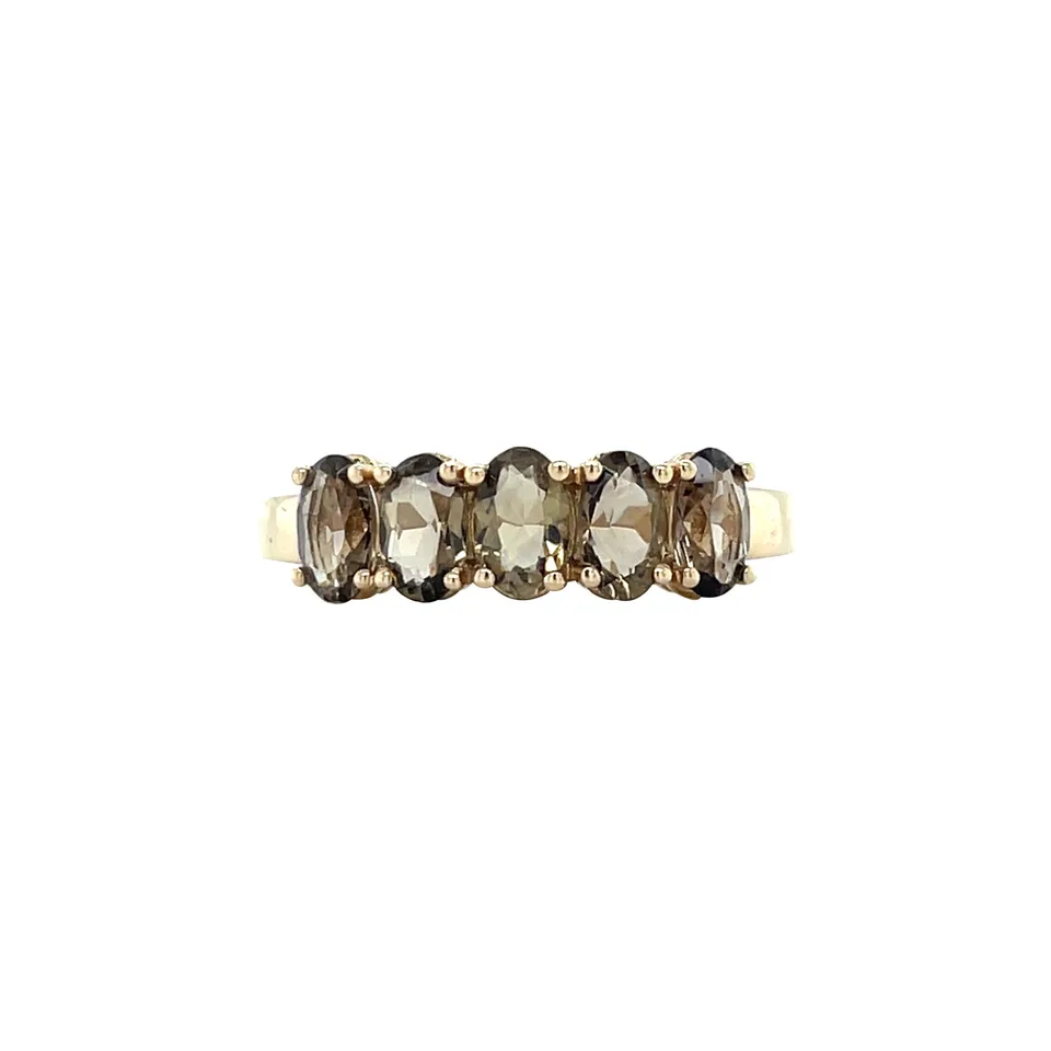 Vintage Josephine 14K Gold Ring, Solid Rock
