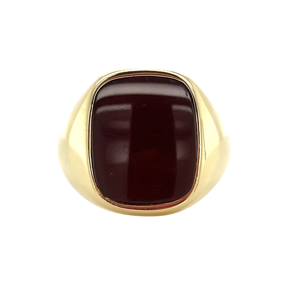 Vintage 14K Gold Signet Ring with Carnelian