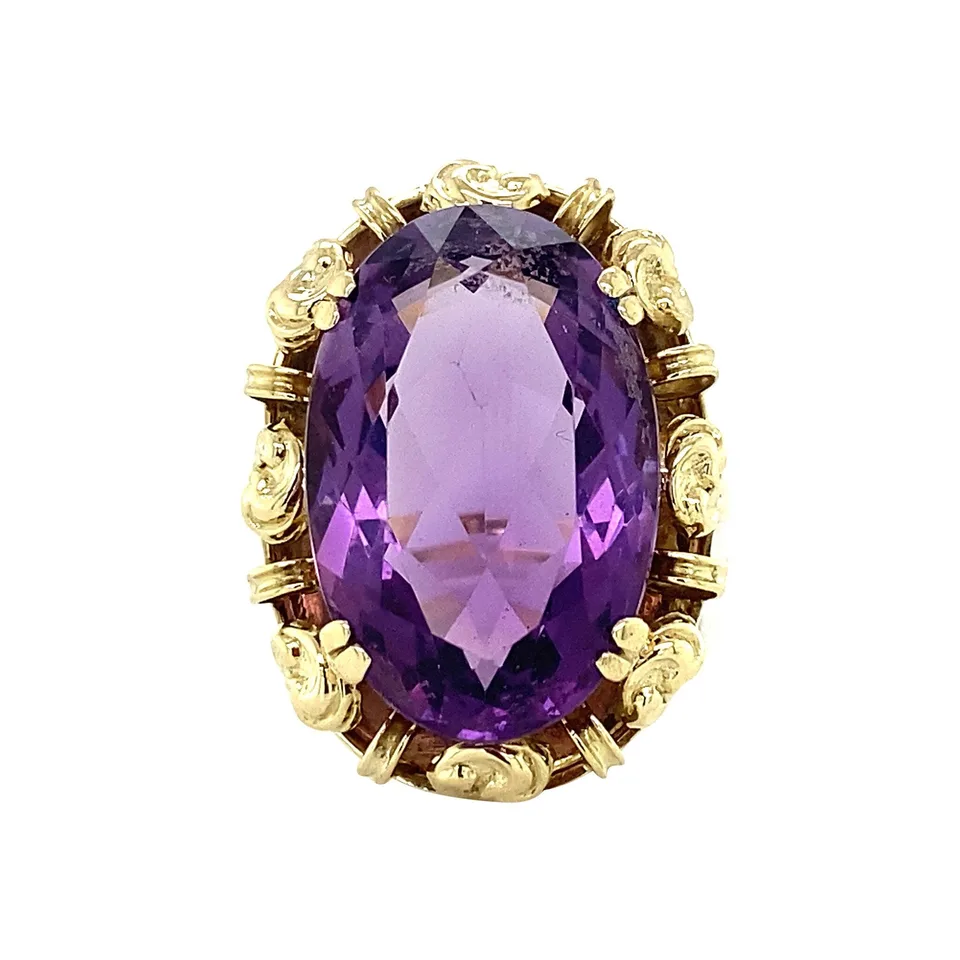 Vintage 14K Gold Ring with Amethyst