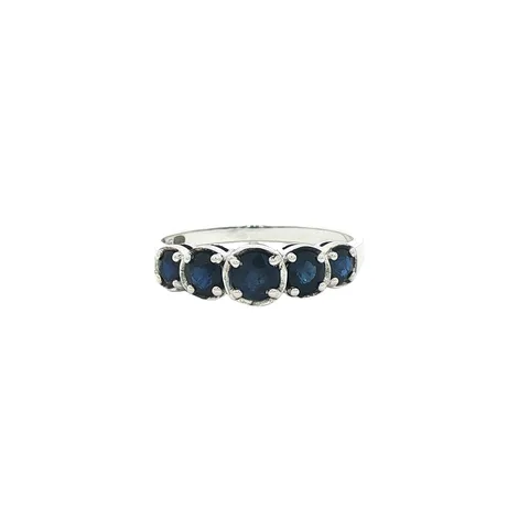 Vintage Sterling Silver Ring with Sapphire