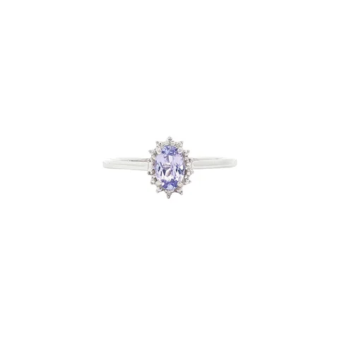 Vintage 9K Gold Ring with Tanzanite and Diamond