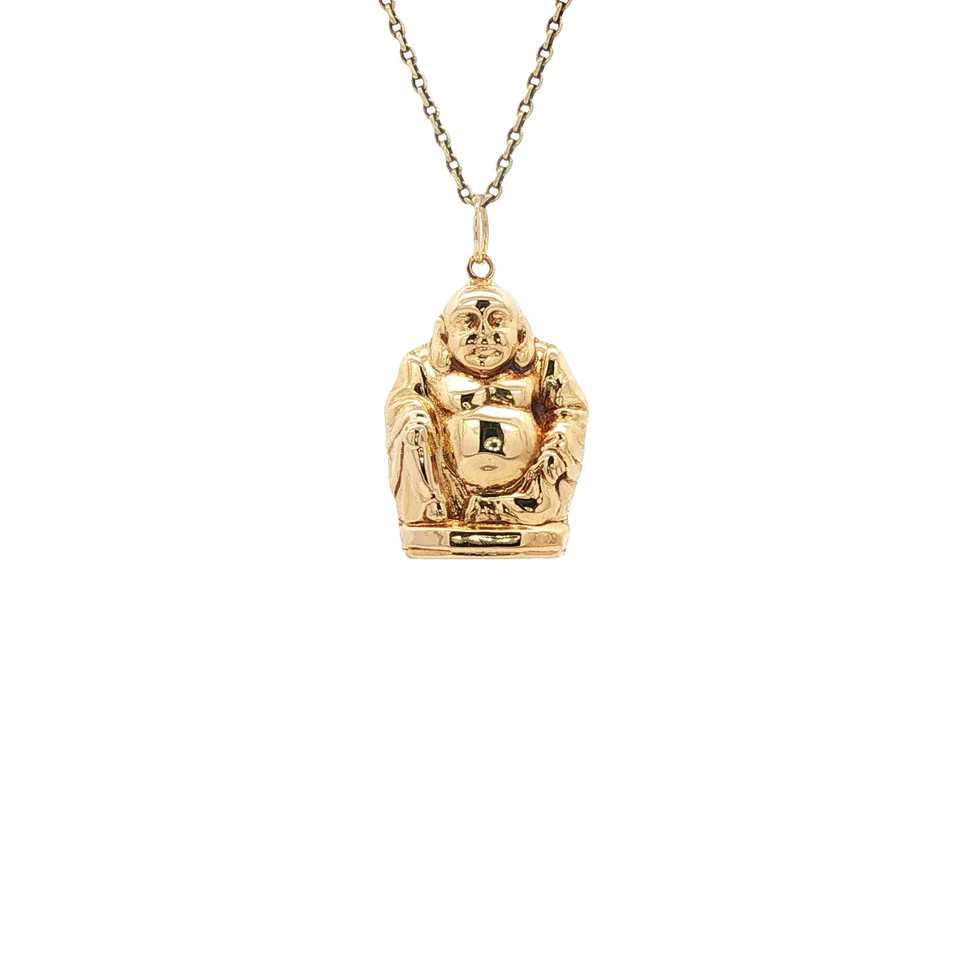 Vintage 14K Gold Buddha Pendant