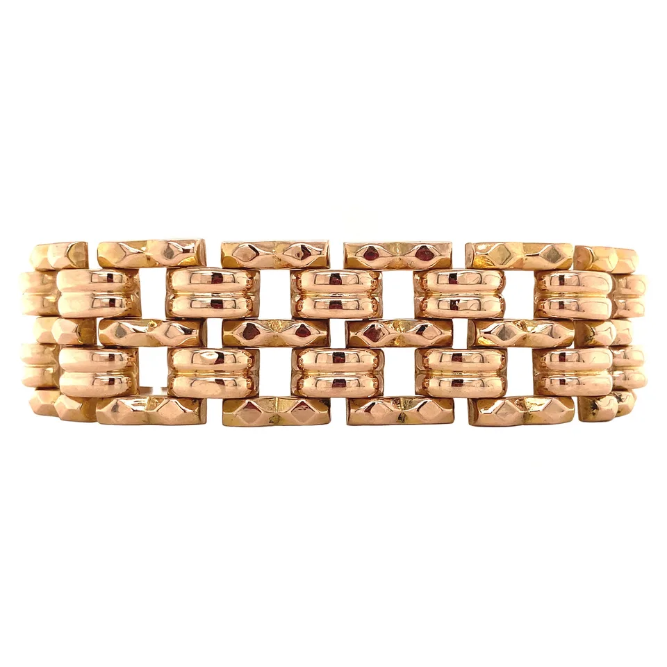 Vintage 14K Rose Gold Bracelet 20 cm