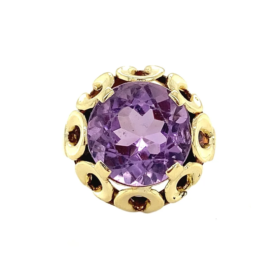 Vintage 14K Gold Ring with Amethyst