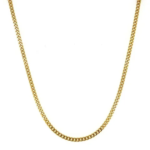 Vintage 14K Gold Long Necklace Curb 42 cm