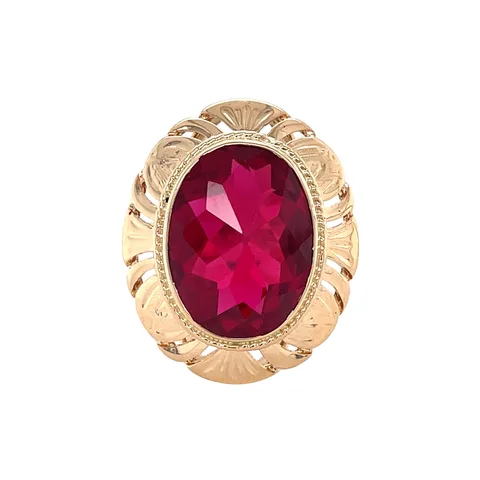 Vintage 14K Gold Ring with Ruby