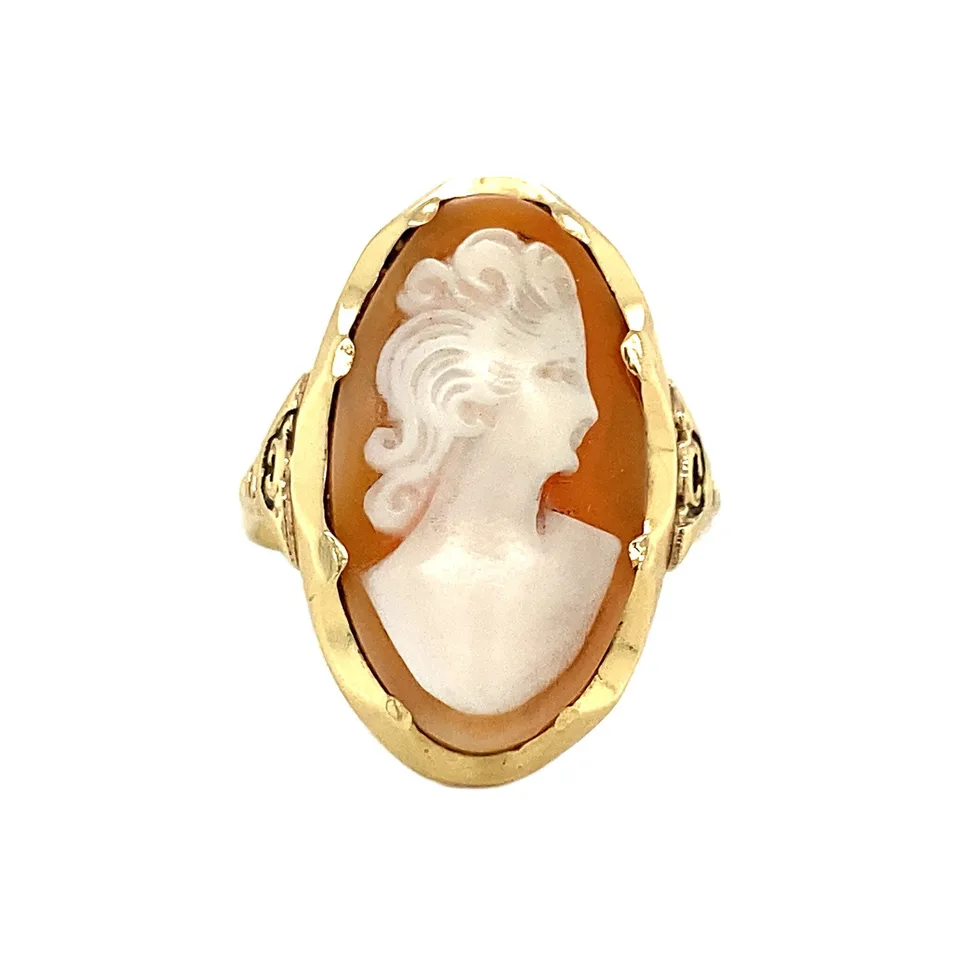 Vintage 14K Gold Ring with Cameo