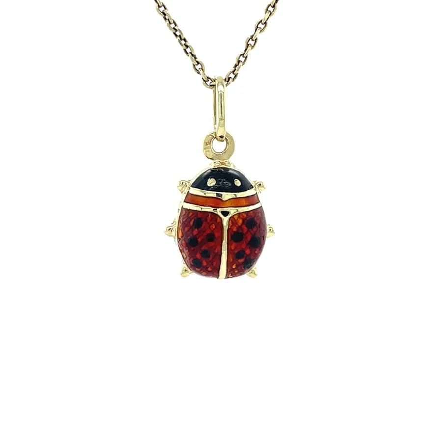 Vintage 14K Gold Lieveheersbeestje Pendant