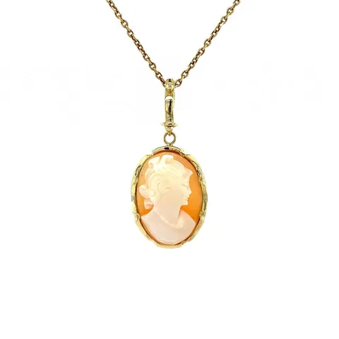 Vintage 12K Gold Pendant with Cameo