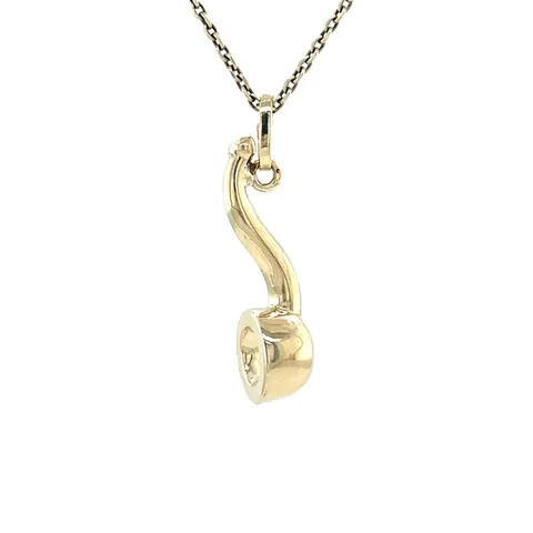 Vintage 14K Gold Tobacco Pipe Pendant