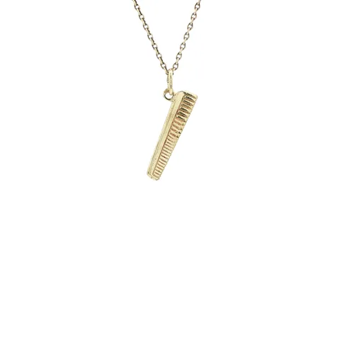 Vintage 14K Gold Comb Pendant