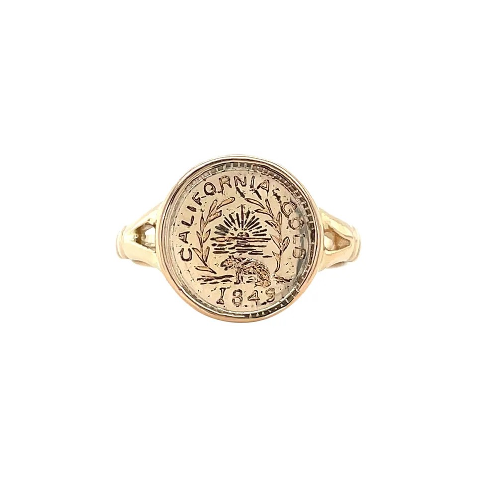 Vintage 14K Gold Coin Ring