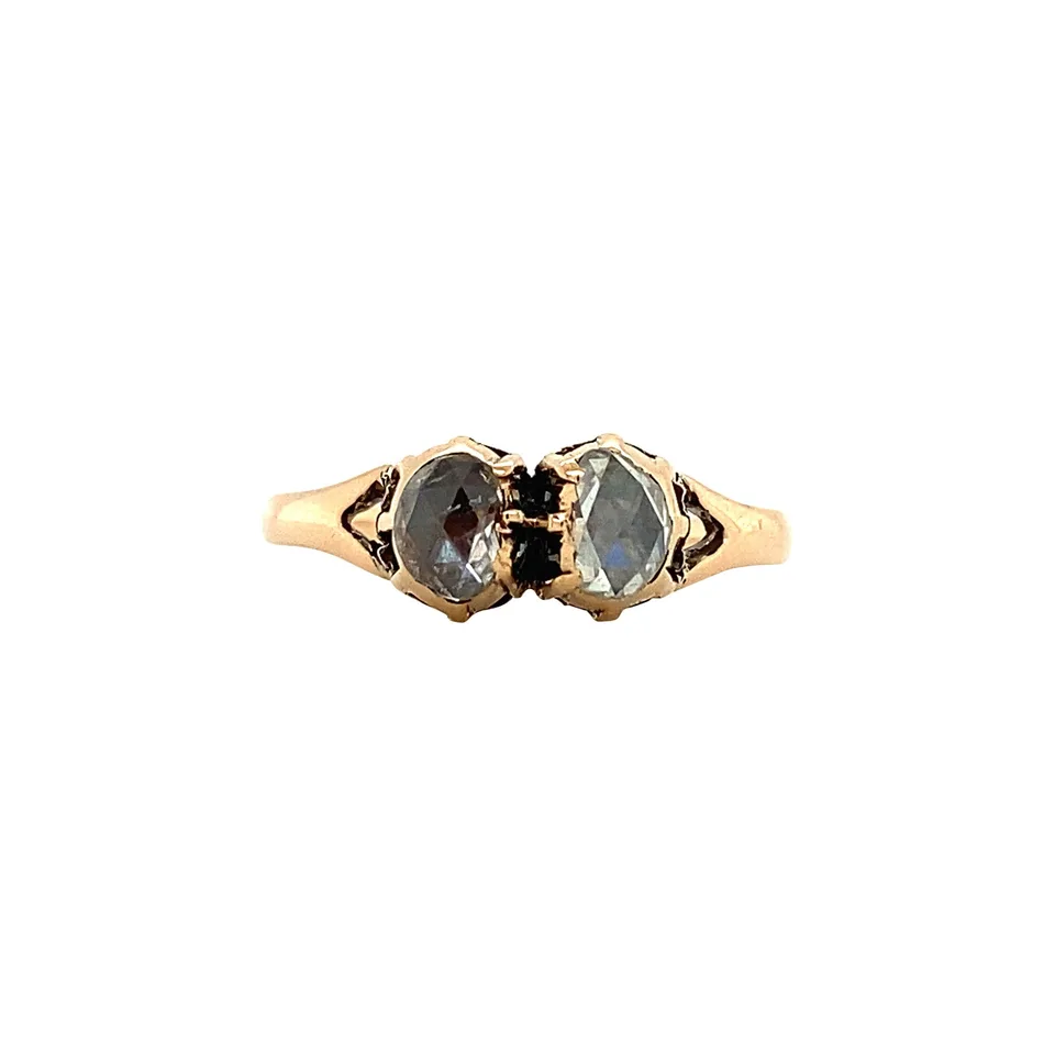 Vintage 14K Gold Ring with Rose Cut Diamond